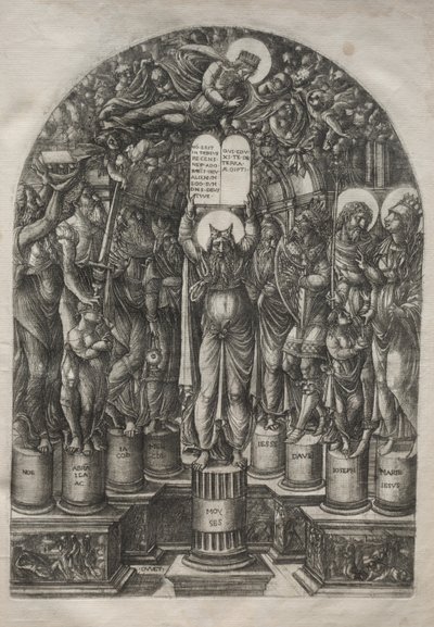 Moses umgeben von den Patriarchen von Jean Duvet