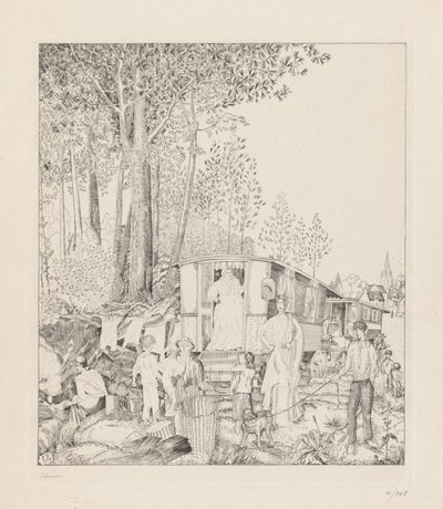 La Halte des Bohémiens von Jean Emile Laboureur