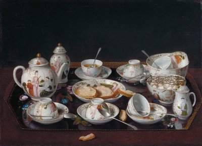 Stillleben mit Kaffeetassen (Japanisches Teeservice) von Jean-Étienne Liotard