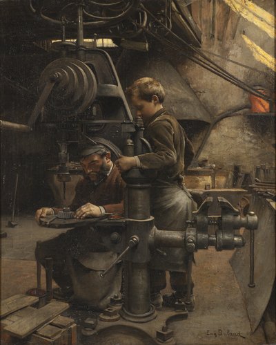 Ein Patron oder Die Lektion des Lehrlings, 1888 von Jean Eugene Buland
