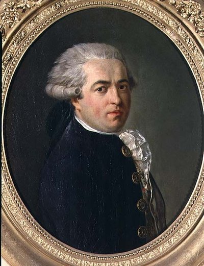 Porträt eines Herrn in einem schwarzen Mantel von Jean F. G. (circle of) Colson