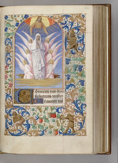 Die Himmelfahrt der Jungfrau, Stundenbuch, 1450-1499 von Jean Fouquet