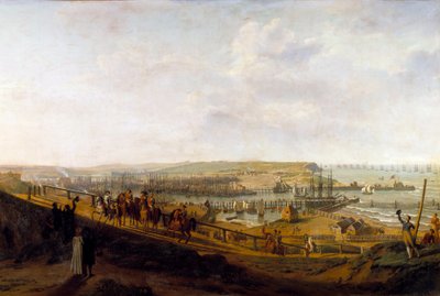 Kaiser Napoleon I. besucht das Lager von Boulogne im Juli 1804 von Jean Francois Hue