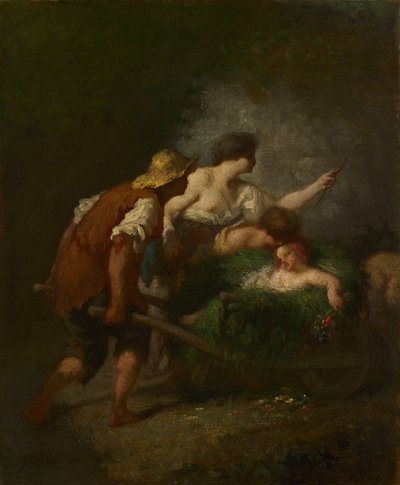 Rückkehr von den Feldern, ca. 1846-1847 von Jean Francois Millet