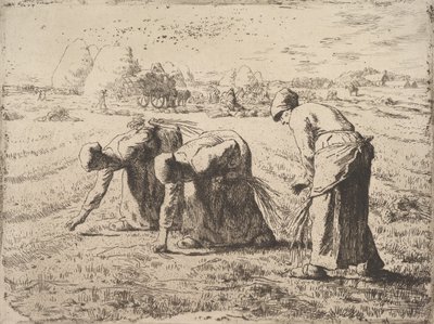 Die Ährenleserinnen, ca. 1855-56 von Jean Francois Millet