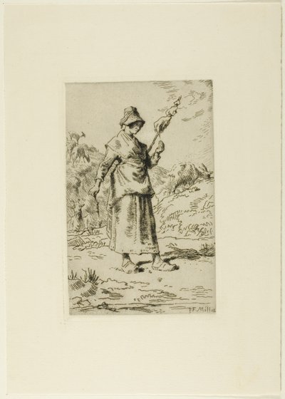 Die Spinnerin von Jean-Francois Millet