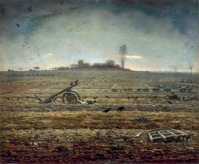 Die Ebene von Chailly mit Egge und Pflug von Jean Francois Millet