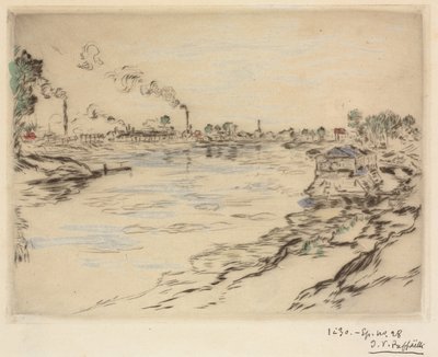 Die Seine, in Asnières von Jean Francois Raffaelli