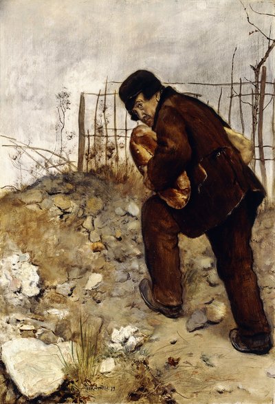 Der Mann mit zwei Broten, 1879 von Jean Francois Raffaelli