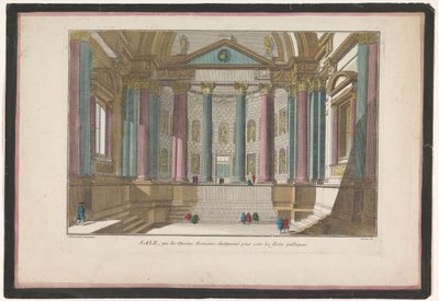 Ansicht des Innenraums eines römischen Bauwerks von Jean François Daumont