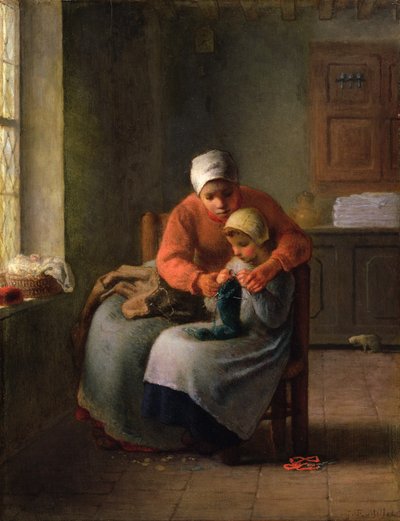 Die Strickstunde von Jean-Francois Millet