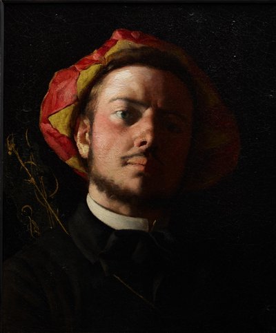 Porträt von Paul Verlaine als Troubadour von Jean Frederic Bazille