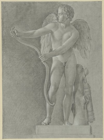 Studie nach einer Statue von Cupido, der seinen Bogen spannt von Jean Grandjean