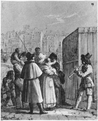 Der Puppenspieler auf der Pont Neuf von Jean Henri Marlet