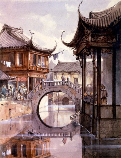 Ansicht von Shanghai, China, ca. 1860 von Jean Henri Zuber