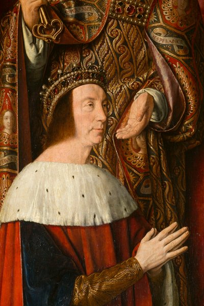 Herzog Peter II. von Bourbon (Detail). Triptychon des Meisters von Moulins von Jean Hey