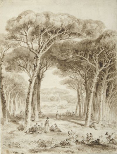 Italienische Landschaft mit Schirmkiefern von Jean Honore Fragonard
