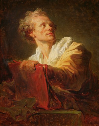 Porträt eines jungen Künstlers, vermutlich Jacques-Andre Naigeon (1738-1810) von Jean Honore Fragonard