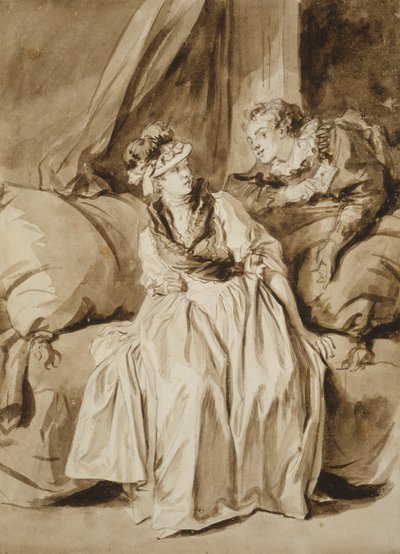 Der Brief oder Das spanische Gespräch von Jean Honore Fragonard