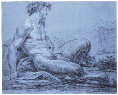 Sitzender Faun, ca. 1755-57 von Jean II Restout