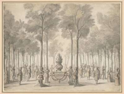Entwurf für das Divertissement aus La Pastorale Erste Entrée der Opern-Ballett Les Muses von Jean I Berain