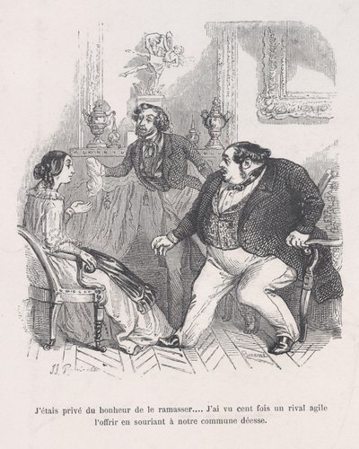 Ich wurde des Glücks beraubt, es aufzuheben... Ich sah hundertmal einen agilen Rivalen... von Jean Ignace Isidore Gérard
