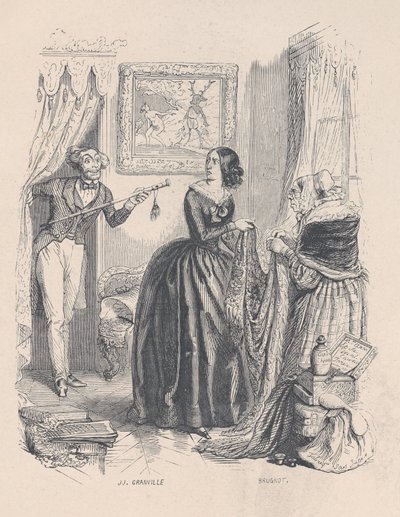 Neuer Aktäon, ich überraschte Diana, nicht in ihrem Bad, sondern mit einem Händler im Badezimmer. aus dem..., 1843 von Jean Ignace Isidore Gérard