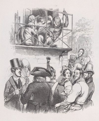 Orang-Utans aus den gesammelten Werken von Béranger, 1836 von Jean Ignace Isidore Gérard