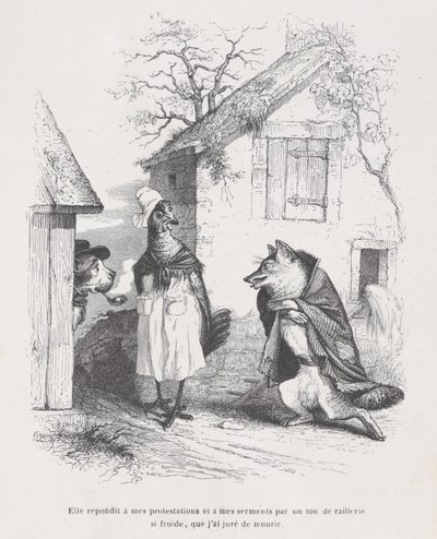 Sie antwortete auf meine Proteste und Schwüre mit einem so kalten Spott, dass ich schwor..., ca. 1837-47 von Jean Ignace Isidore Gérard