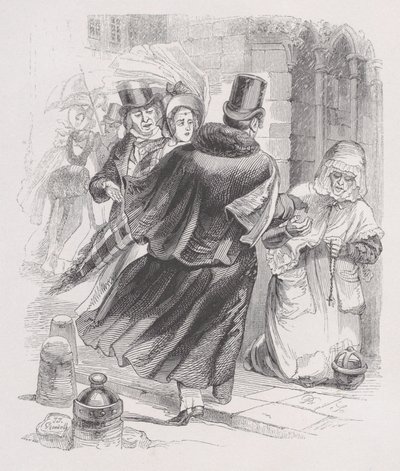 Die arme Frau aus den gesammelten Werken von Béranger von Jean Ignace Isidore Gérard