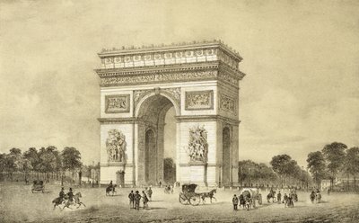 Der Triumphbogen, Paris, graviert von Auguste Bry von Jean Jacottet