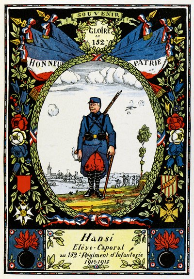 Das glückliche Elsass; Hansi, Schülerkorporal im 152. Infanterieregiment von Jean Jacques (1873 1951) Waltz