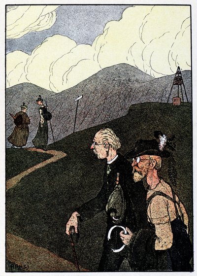 Vogesen Bilder; Spaziergang auf den Kämmen von Jean Jacques (1873 1951) Waltz