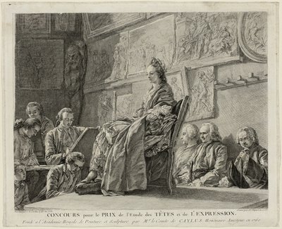Wettbewerb um den Preis für das Studium von Köpfen und Ausdruck von Jean Jacques Flipart