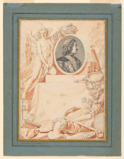 Frontispiz für eine Geschichte von Peter dem Großen, ca. 1780 von Jean Jacques Francois Le Barbier