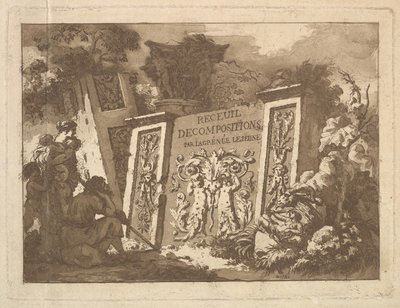 Frontispiz, aus Recueil de Compositions par Lagrenée Le Jeune Collection of Compositio..., 1782 von Jean Jacques Lagrenee
