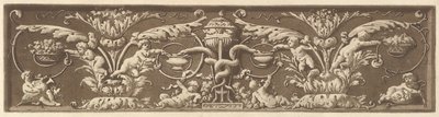 Ornamentale Fries mit Putti und verschlungenen Schlangen, aus Recueil de Différentes Compositi..., 1784 von Jean Jacques Lagrenee