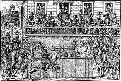 Tod von König Heinrich II. beim Turnier, 1559 von Jean Jacques Perrissin
