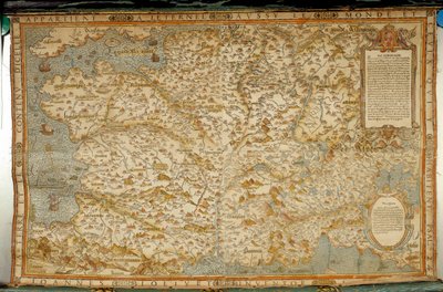 Geografische Karte der Gallier, die die Grenzen zu Deutschland und Italien zeigt. Erstellt von Kartograf Jean Jolivet (16. Jahrhundert) von Jean Jolivet