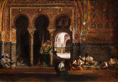 Haremszene, fünf Frauen von Jean Joseph Benjamin Constant