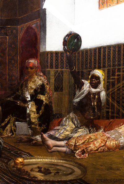 Inneres eines Harems in Marokko (Detail) von Jean Joseph Benjamin Constant
