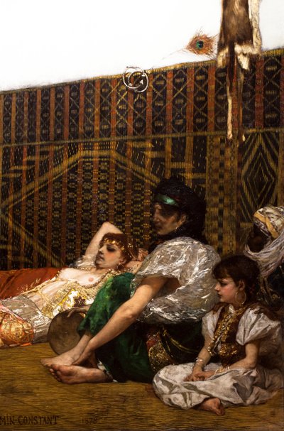 Inneres eines Harems in Marokko (Detail) von Jean Joseph Benjamin Constant