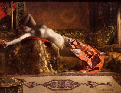 Liegende Odaliske, auch bekannt als Traum des Orients von Jean Joseph Benjamin Constant