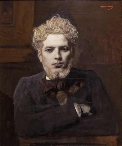 Porträt eines jungen bärtigen Mannes, genannt der Albino, kein Datum von Jean Joseph Benjamin Constant