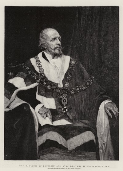Der Marquess von Dufferin und Ava, KP, der schwer krank ist von Jean Joseph Benjamin Constant