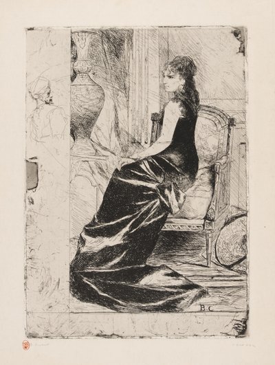 Frau in Schwarz, ca. 1876 von Jean Joseph Benjamin Constant