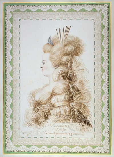 Porträt von Marie Antoinette, 1755-1793, Erzherzogin von Österreich und Königin von Frankreich, 1780 von Jean Joseph Bernard