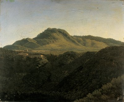 Ein Blick auf die römische Campagna, mit dem See Nemi von Jean Joseph Xavier Bidauld