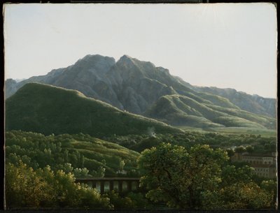 Ansicht der Brücke und der Stadt Cava, Königreich Neapel von Jean Joseph Xavier Bidauld