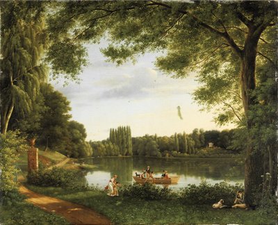 Blick auf den See von Ermenonville von Jean Joseph Xavier Bidauld